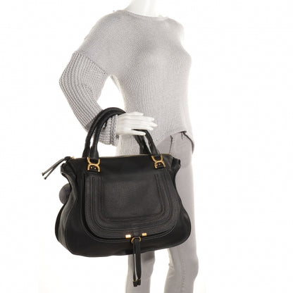 Chloe Calfskin Large Marcie Satchel Black 2 of 9