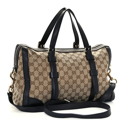 Gucci Monogram Cellarius Calfskin Large Boston Beige Ebony Black 3 of 13