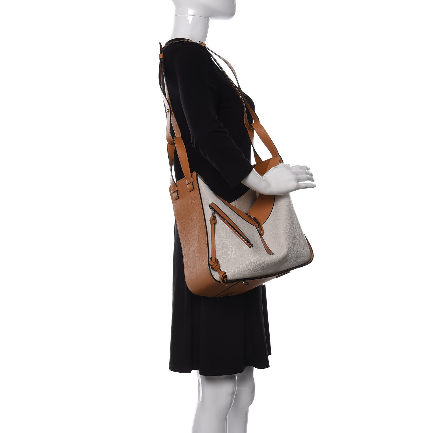 Loewe Calfskin Medium Hammock Shoulder Bag Tan White 2 of 10