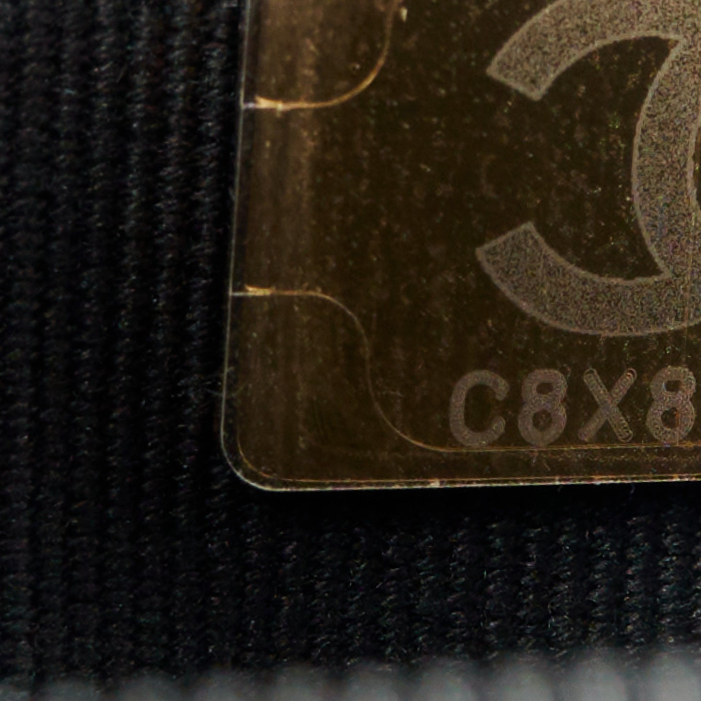 Lambskin Quilted CC Wallet On Chain WOC Black