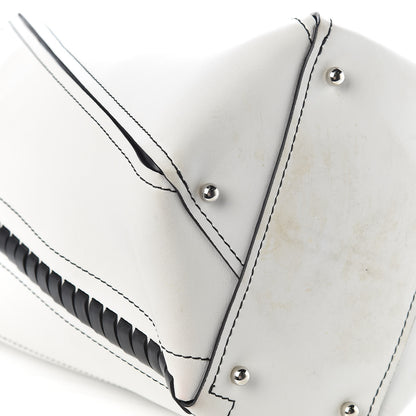 Proenza Schouler Smooth Calfskin Medium Hex Bucket Bag Black White 6 of 16