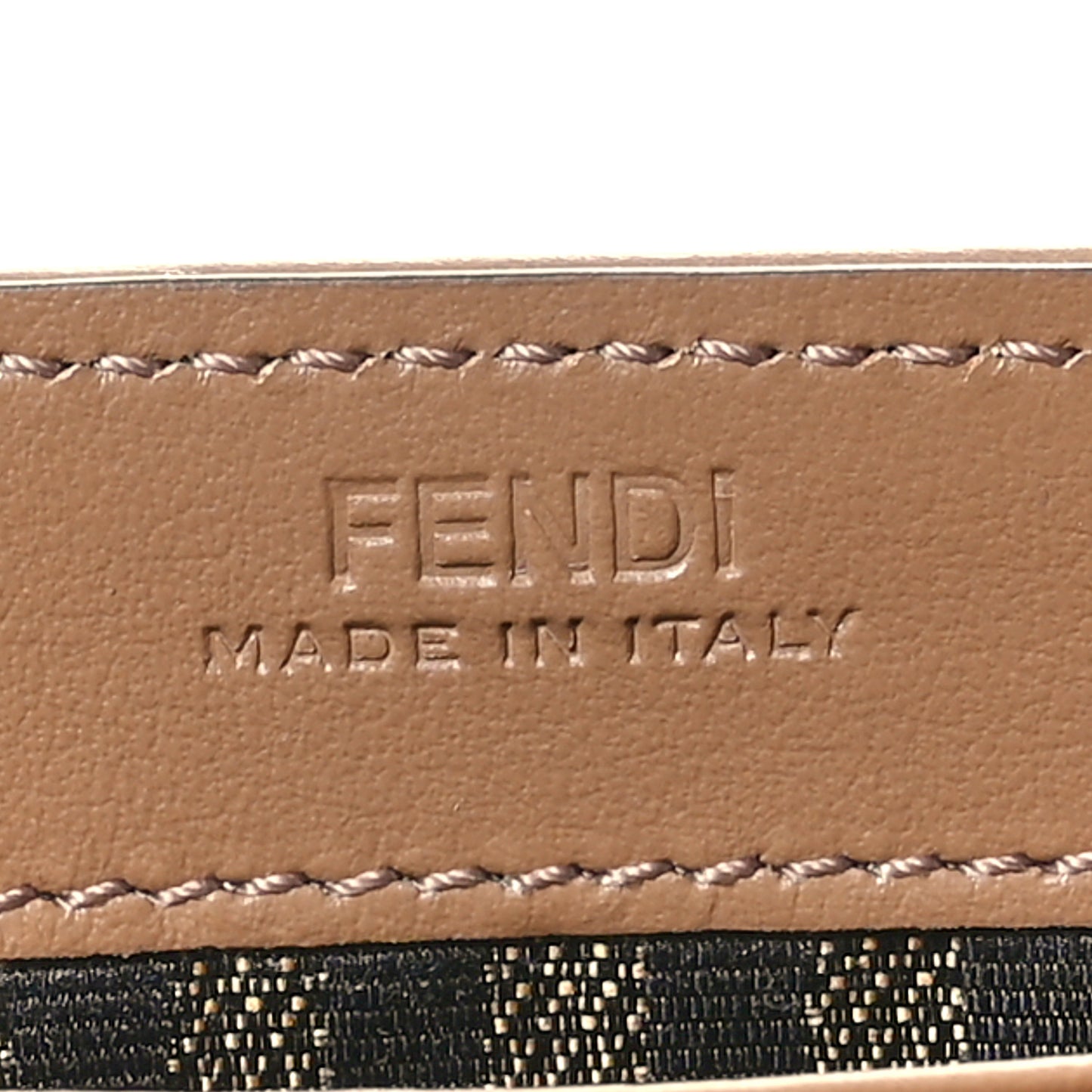 Fabric Jacquard FF 1974 Continental Wallet On Chain Tobacco Moro