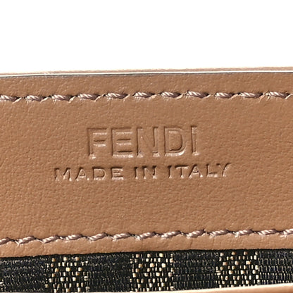 Fendi Fabric Jacquard FF 1974 Continental Wallet On Chain Tobacco Moro 6 of 10