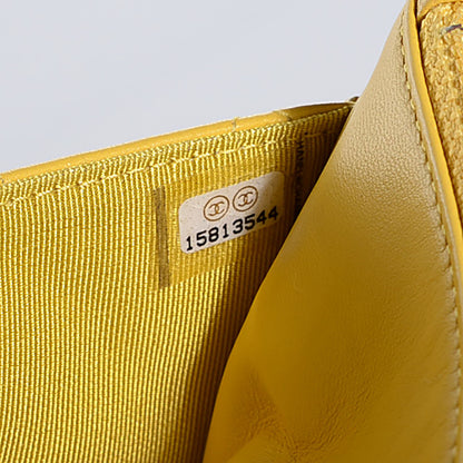 Chanel Lambskin Quilted Wallet on Chain WOC Yellow 8 of 8