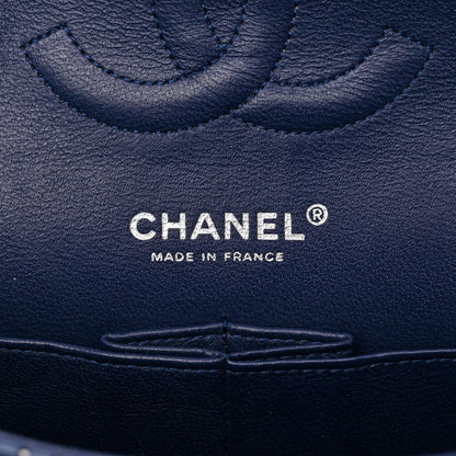 Chanel Lambskin Perforated Medium Double Flap Blue 6 of 10