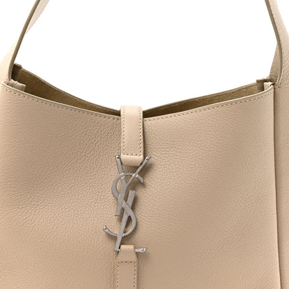 Saint Laurent Smooth Calfskin Small Le 5 A 7 Soft Hobo Sea Salt 8 of 10