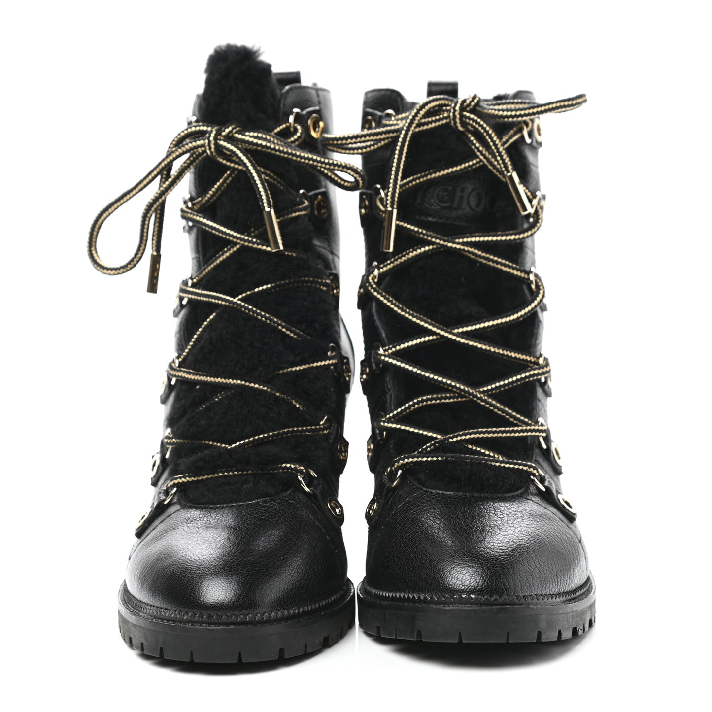 Grainy Calfskin Shearling Hillary 65 Boots 40 Black