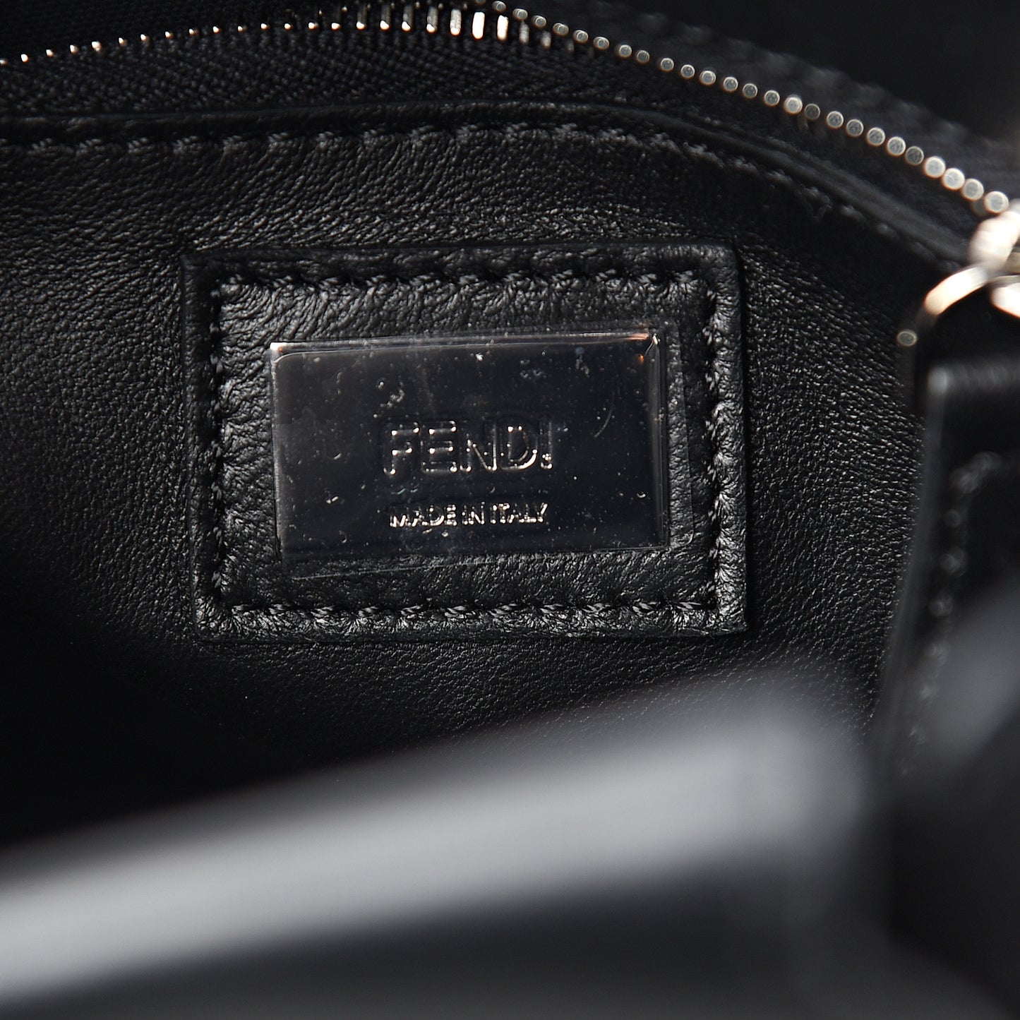 Vitello Seta Shiny Nappa Pearl Scallopped Studded Mini Peekaboo Iconic Satchel Black