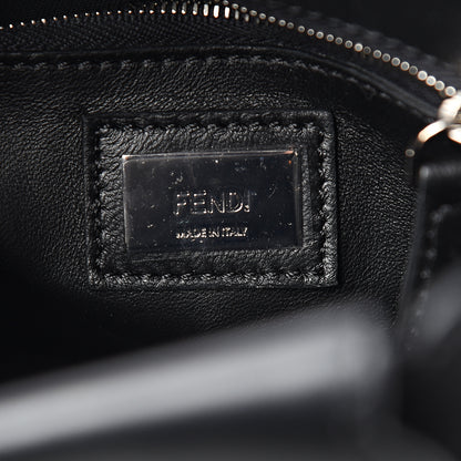 Fendi Vitello Seta Shiny Nappa Pearl Scallopped Studded Mini Peekaboo Iconic Satchel Black 6 of 9