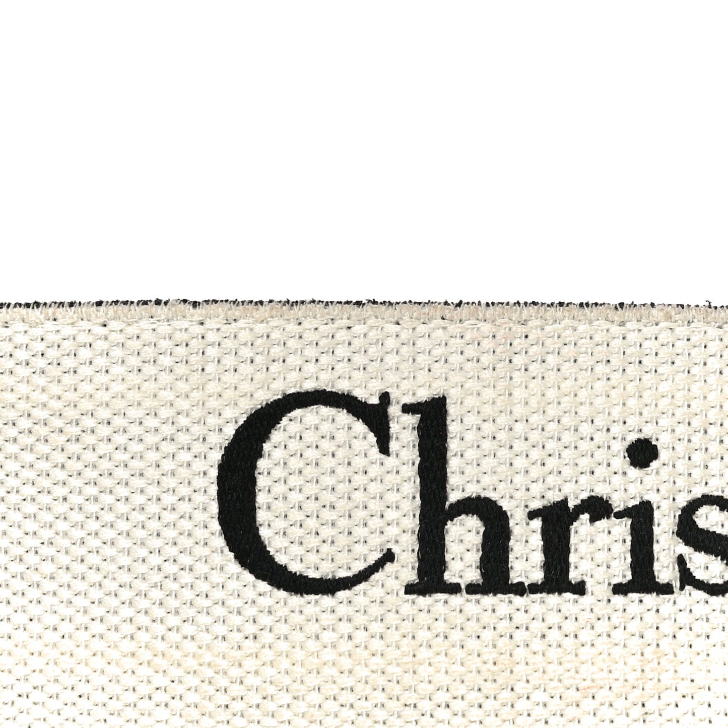 Canvas Embroidered Shoulder Strap Black