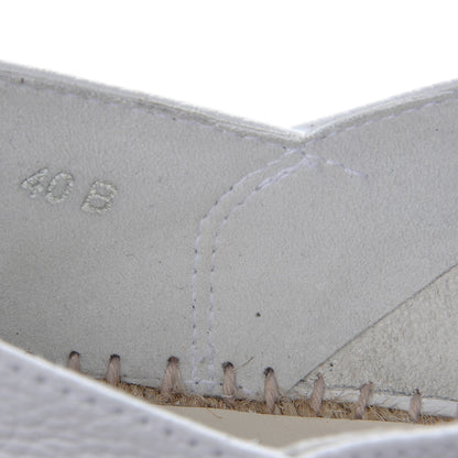 Chanel Grained Calfskin CC Espadrilles 40 White Black 9 of 9
