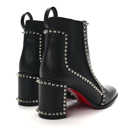 Christian Louboutin Calfskin Spikes Chelsea Outline Boots 37.5 Black 4 of 8