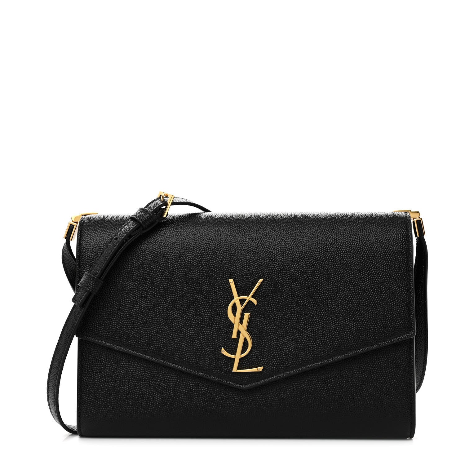 Saint Laurent Grain de Poudre Mini Uptown Crossbody Bag Black 1 of 14