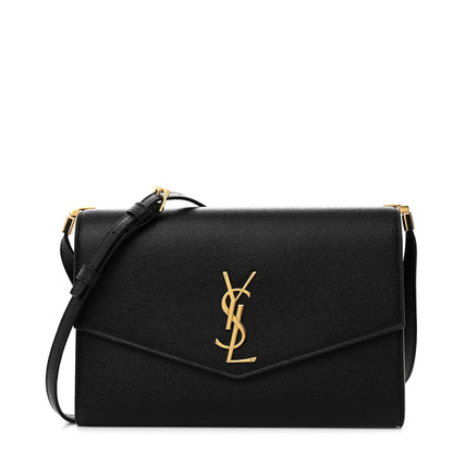 Saint Laurent Grain de Poudre Mini Uptown Crossbody Bag Black 1 of 14