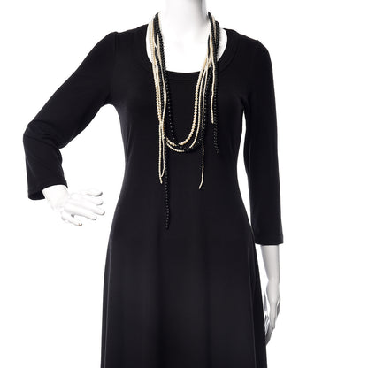 Chanel Pearl Beaded CC Multistrand Necklace Gold Black White 2 of 4