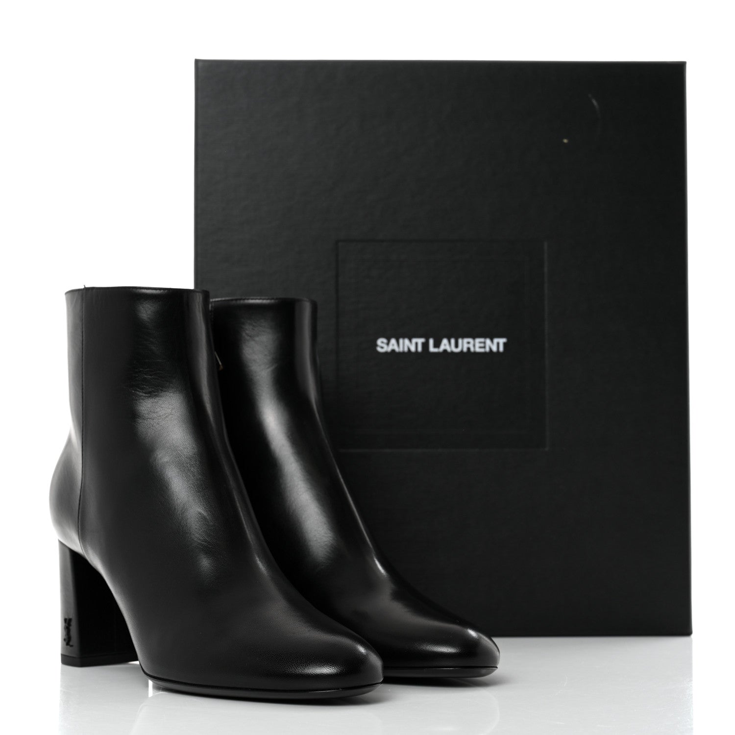 Saint Laurent Nappa Vendome Loulou Ankle Zip Boots 39.5 Black 9 of 9