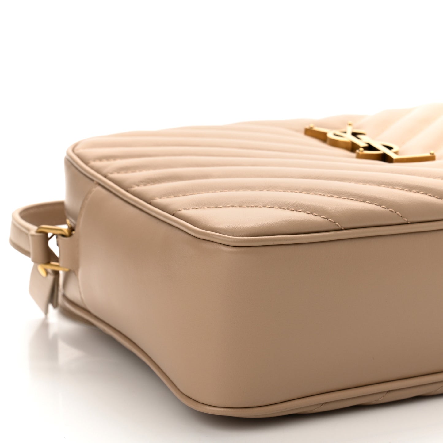 Calfskin Matelasse Monogram Lou Camera Bag Dark Latte