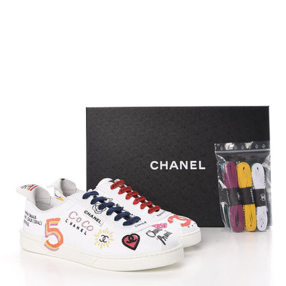 Chanel x Pharrell Williams Calfskin Womens Sneakers 39 White 14 of 14