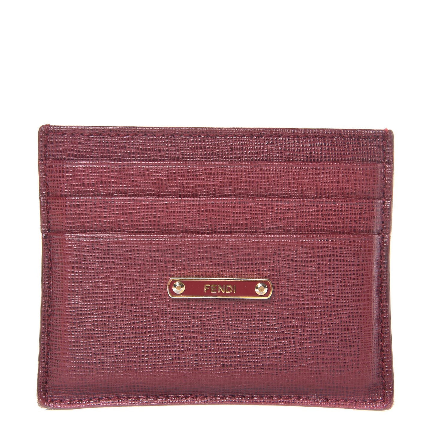 Vitello Elite Card Holder Rosso Scuro Ciliegia