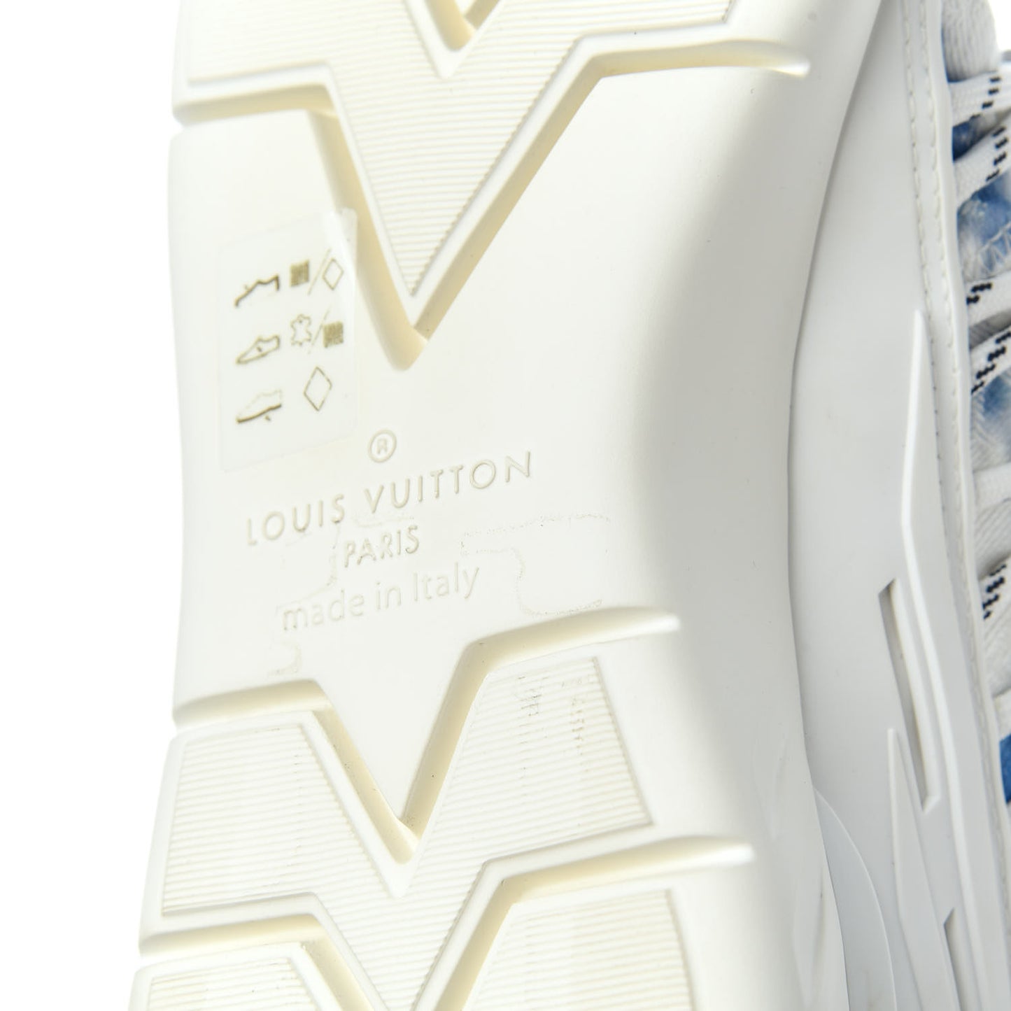 Denim Rubber Monogram Fastlane Low Sneakers 8 Marine