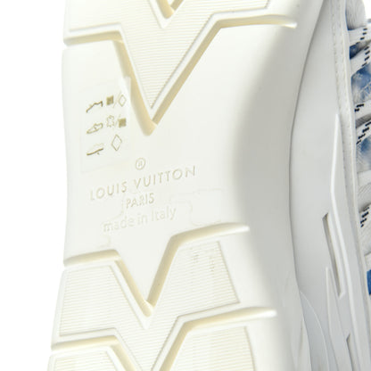 Louis Vuitton Denim Rubber Monogram Fastlane Low Sneakers 8 Marine 9 of 10