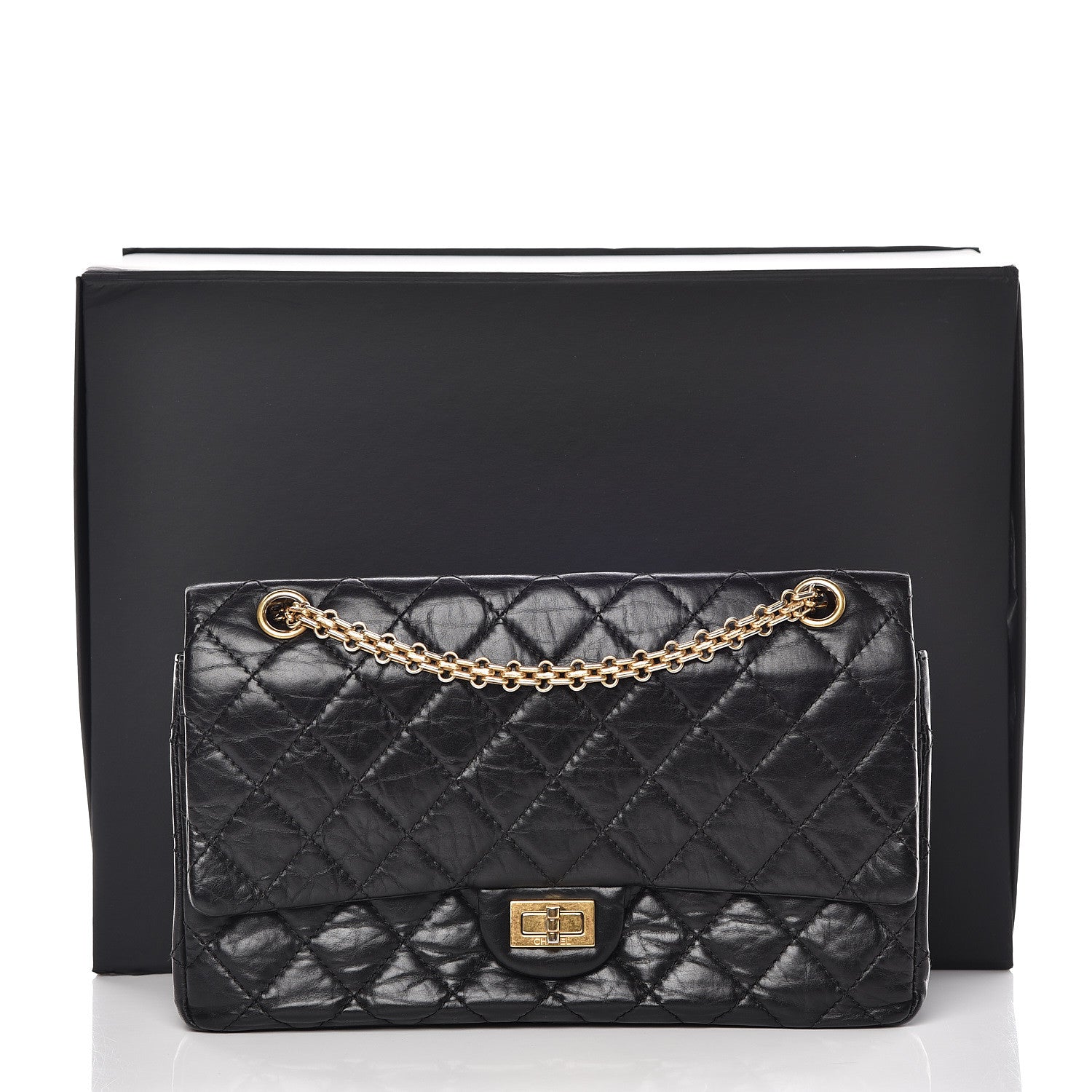 Chanel Aged Calfskin Quilted 2.55 Reissue 226 Flap Black 16 of 16