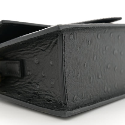 Jacquemus Calfskin Ostrich Embossed Le Grand Bambino Black 8 of 9