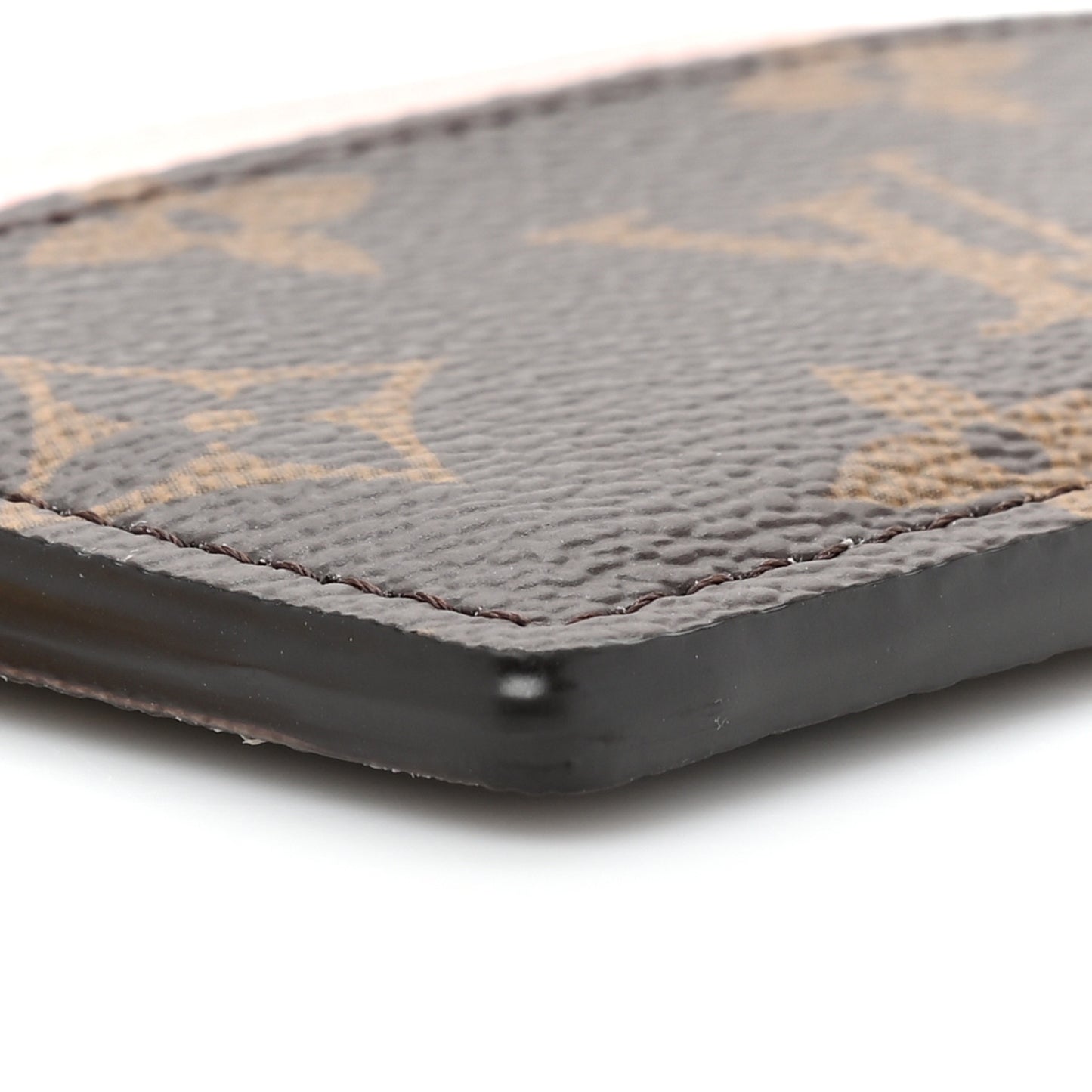 Monogram LV Charms Card Holder Rose Ballerine