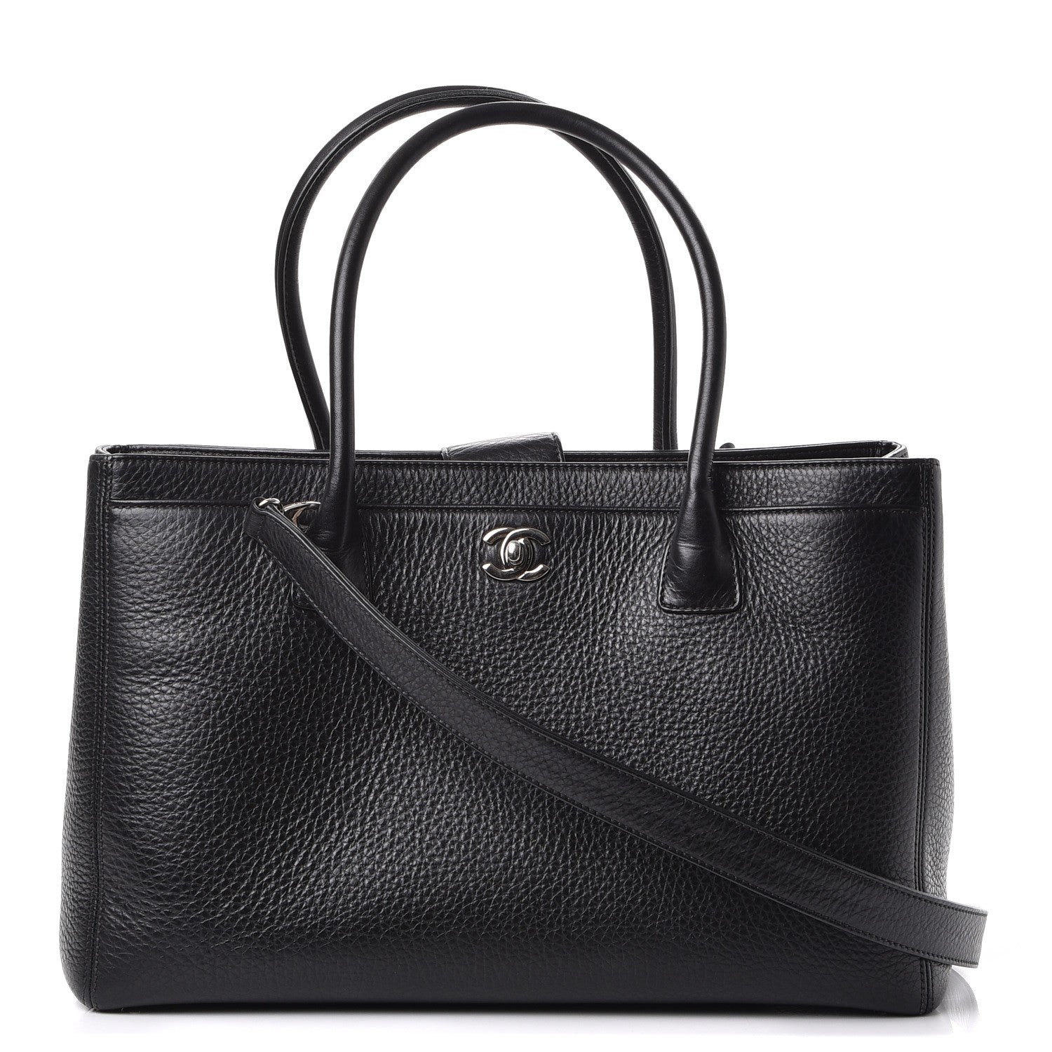 Chanel Calfskin Cerf Executive Shopper Tote Black 1 of 16