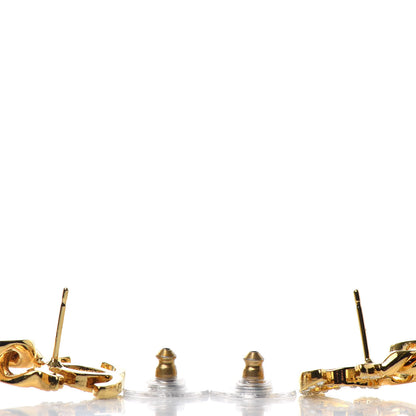 Chanel Crystal CC Chain Drop Earrings Gold 3 of 4