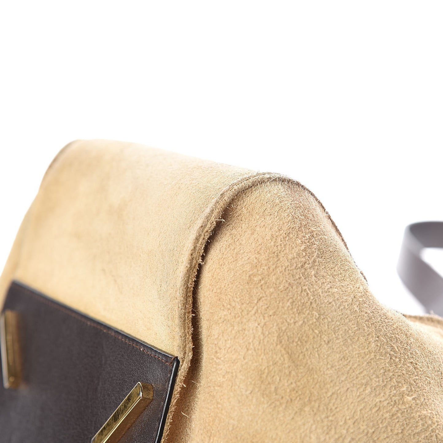 Suede Medium Hammock Shoulder Bag Gold