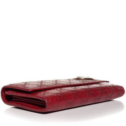 Gucci Guccissima Lovely Heart Continental Wallet Red 4 of 7