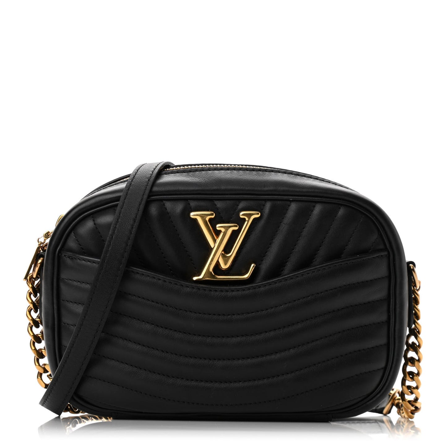 Calfskin New Wave Camera Bag NV Black