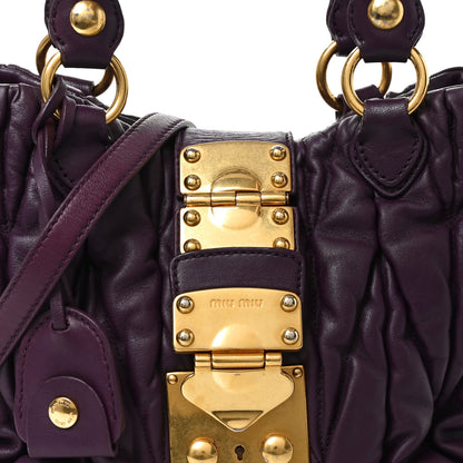 Miu Miu Nappa Matelasse Lux Coffer Bag Purple 7 of 9
