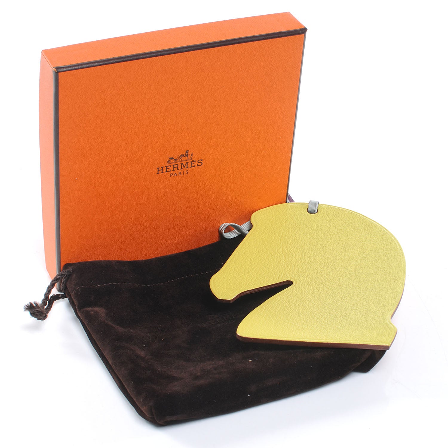 Hermes Samarcande Horse Ornament Bag Charm Jaune Orange 5 of 5