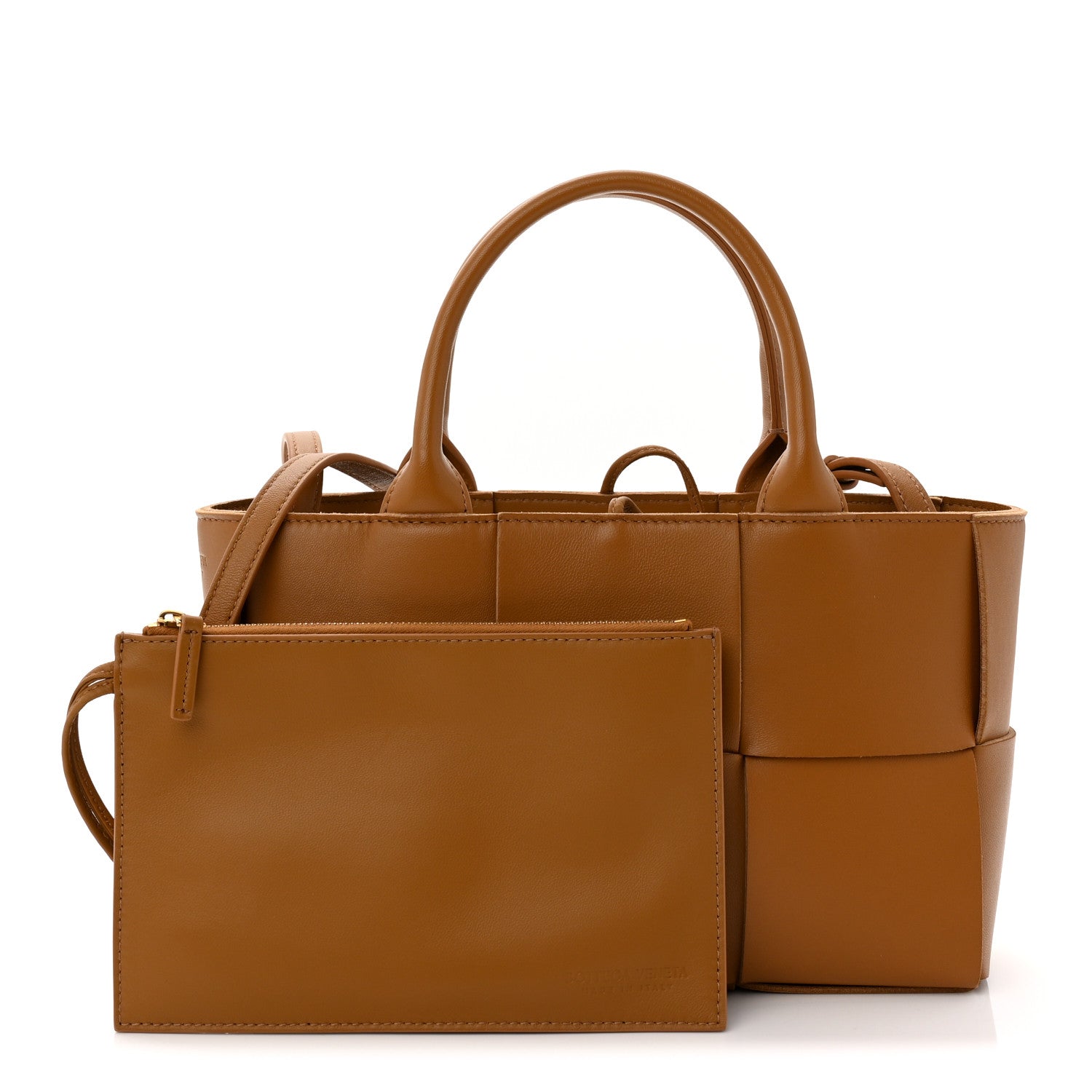 Bottega Veneta Nappa Maxi Intrecciato Mini Arco Tote Camel 1775854