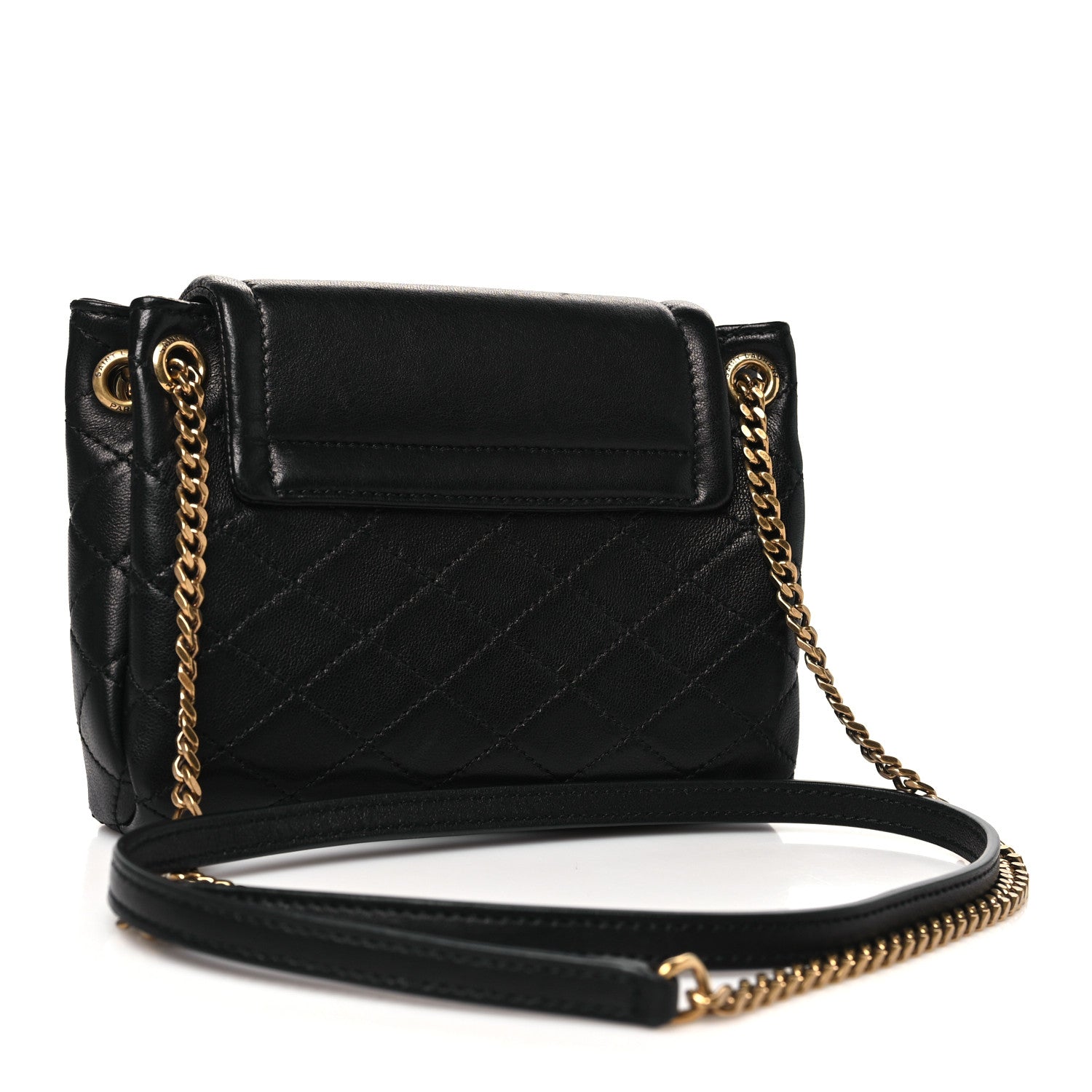 Saint Laurent Lambskin Quilted Monogram Mini Nolita Black 3 of 10
