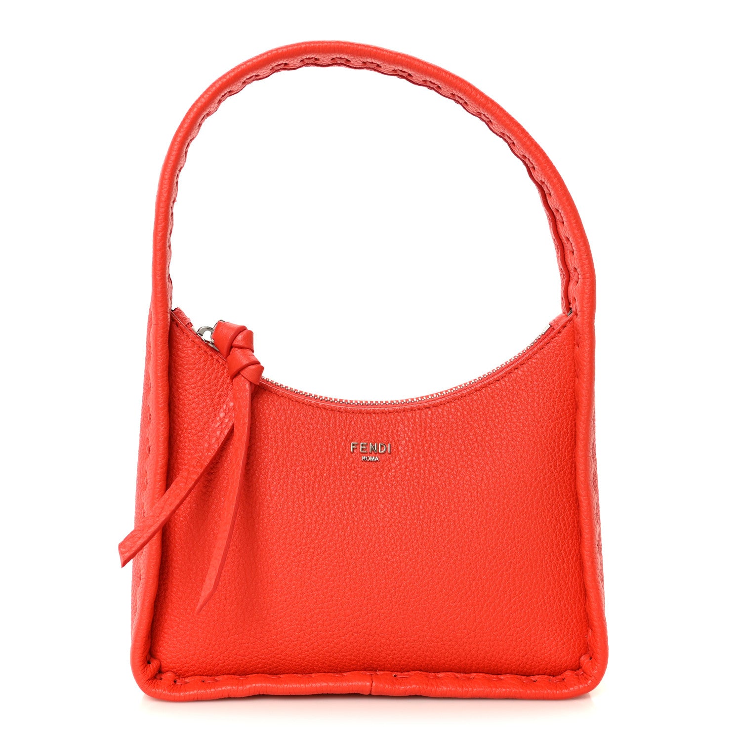 Fendi Cuoio Roma Sellerissima Nappa Sintetica Tape Stitch Mini Fendessence Shoulder Bag Lava 1 of 11