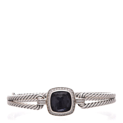David Yurman Sterling Silver Diamond Black Orchid Albion Cable Bracelet 1 of 7
