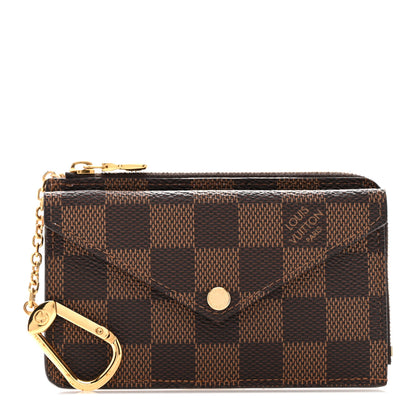 Louis Vuitton Damier Ebene Recto Verso Card Holder Rose Ballerine 1 of 7