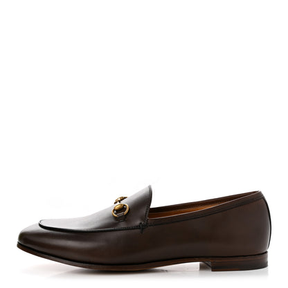 Gucci Calfskin Womens Jordaan Loafers 40 Fondente Brown 1 of 17