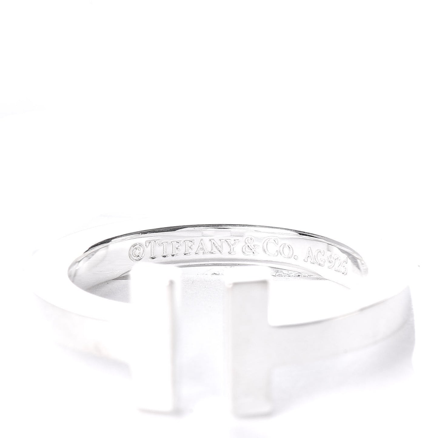 Sterling Silver T Square Ring 52 6