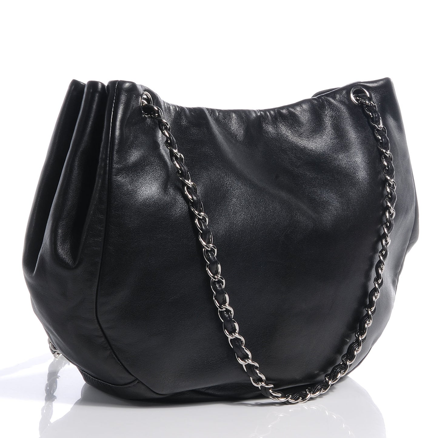 Lambskin Sensual Hobo Black