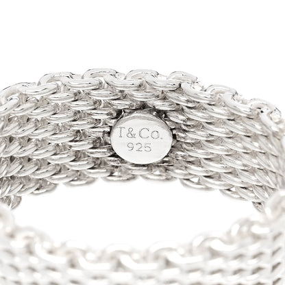 Tiffany Sterling Silver Somerset Mesh Ring 63 10.5 4 of 4