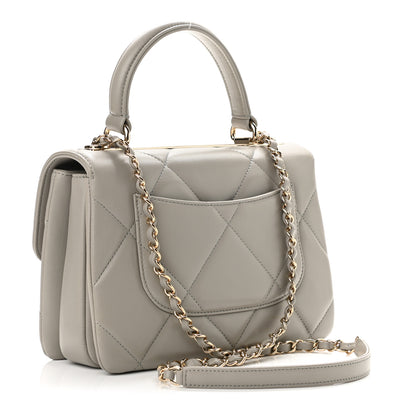 Chanel Lambskin Quilted Small Trendy CC Top Handle Flap Grey 3 of 11