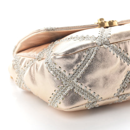Chanel Metallic Calfskin Crochet Medium Chanel 19 Flap Gold 7 of 8