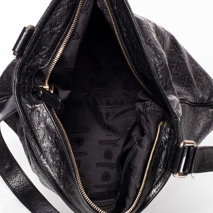Gucci Guccissima Flat Messenger Bag Black 9 of 11