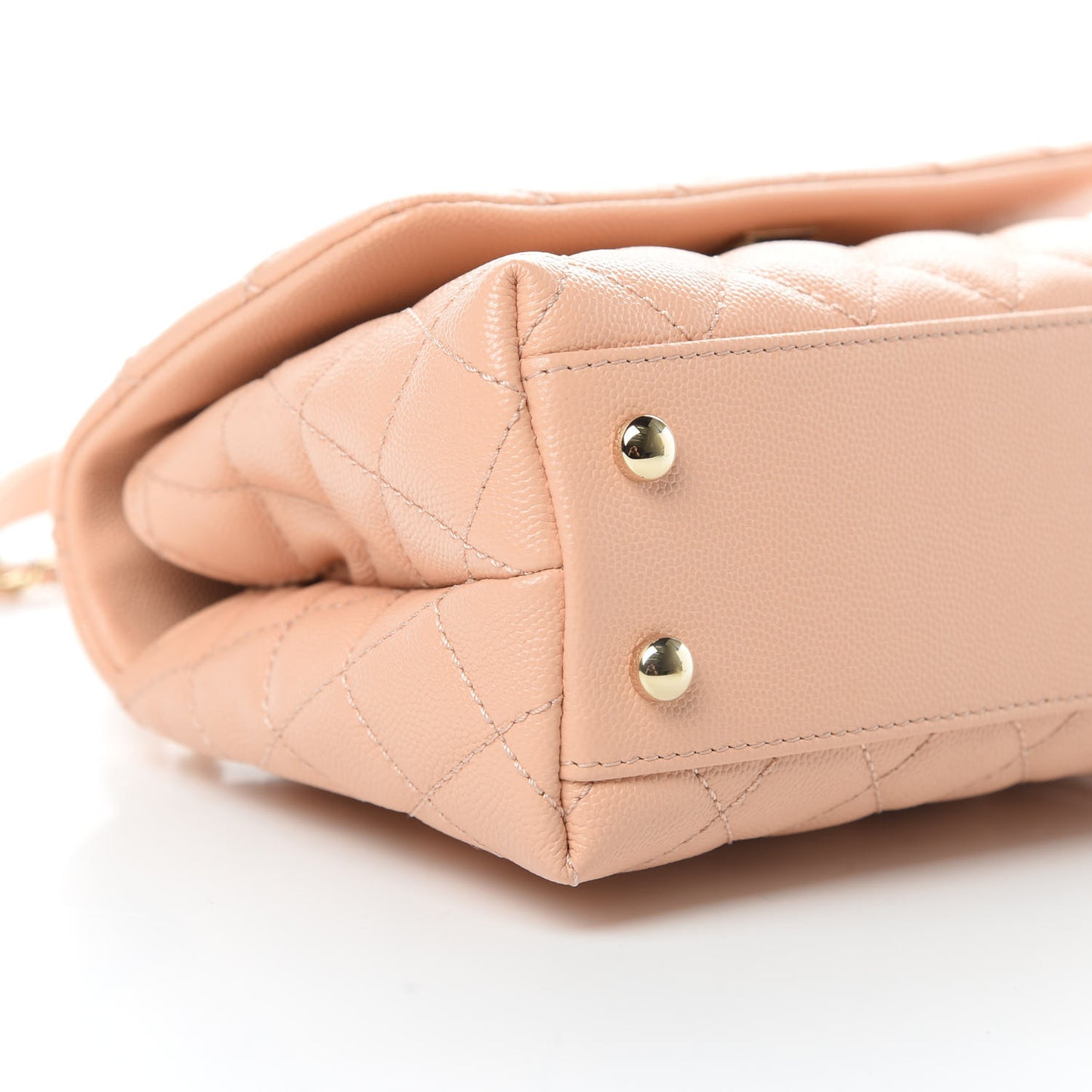Caviar Quilted Mini Coco Handle Flap Light Pink
