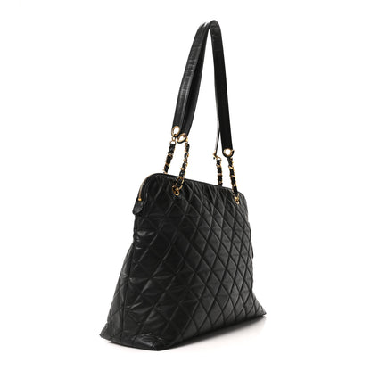Chanel Vinyl Quilted Shoulder Bag Black 3 of 10