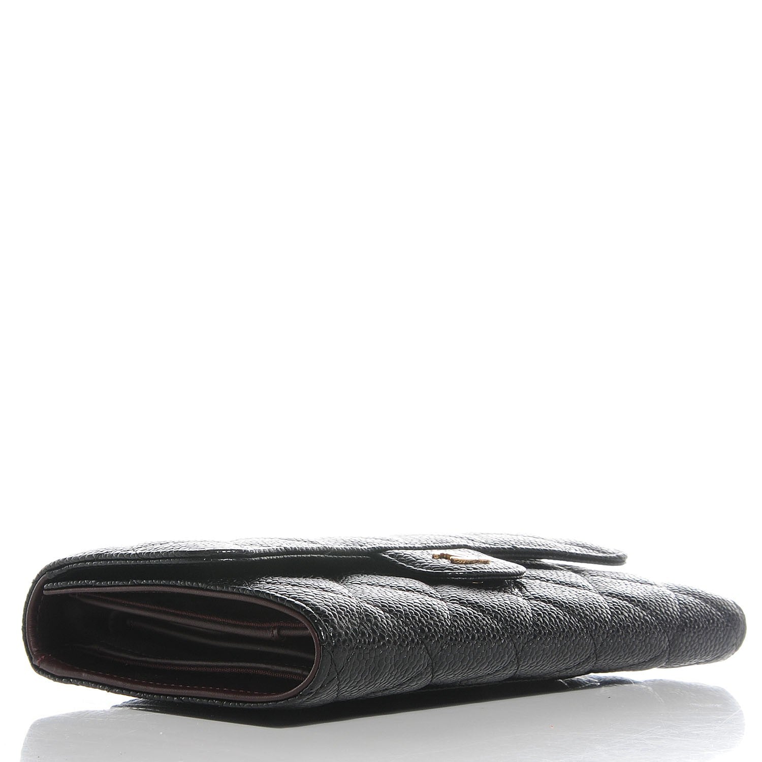 Chanel Caviar Quilted Long Flap Wallet Black 4 of 8